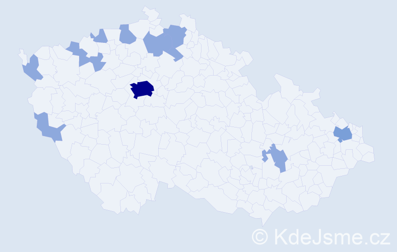 Jméno: 'Thi Quynh', počet výskytů 19 v celé ČR