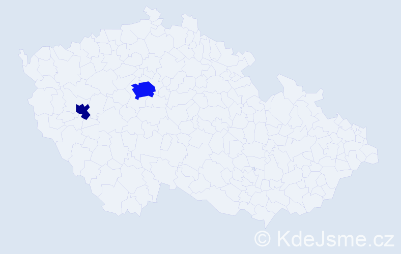 Jméno: 'Koji', počet výskytů 10 v celé ČR