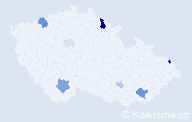 Jméno: 'Jana Magdalena', počet výskytů 7 v celé ČR