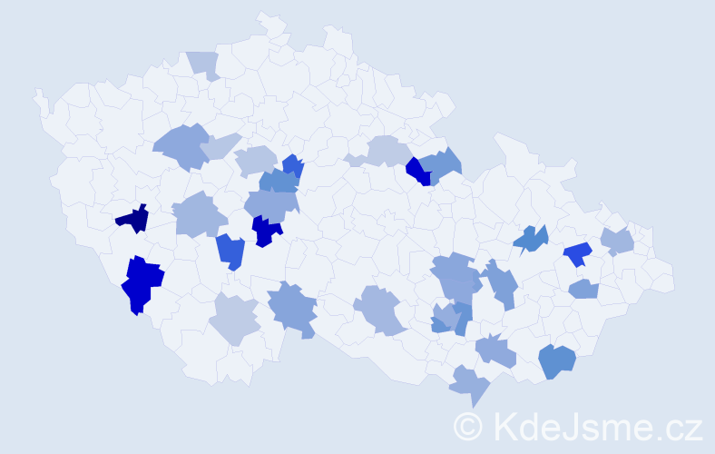 Jméno: 'Wendy', počet výskytů 48 v celé ČR