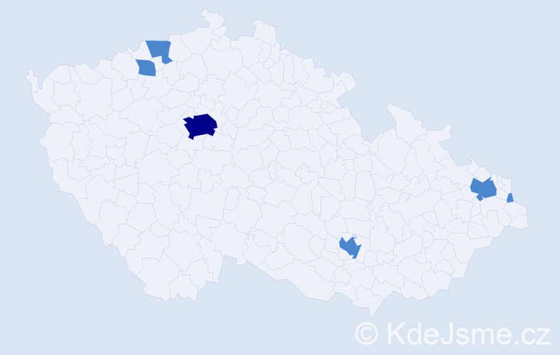 Jméno: 'Asma', počet výskytů 8 v celé ČR