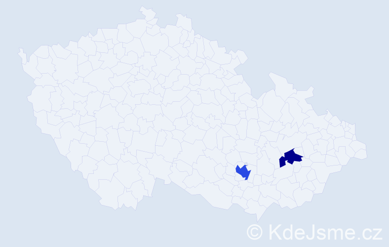 Jméno: 'Lilli Anna', počet výskytů 3 v celé ČR