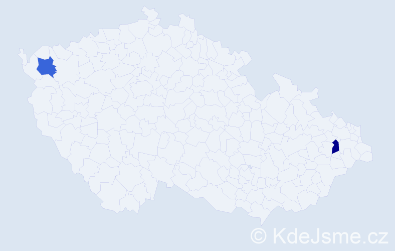 Jméno: 'Sebastien Alex', počet výskytů 2 v celé ČR