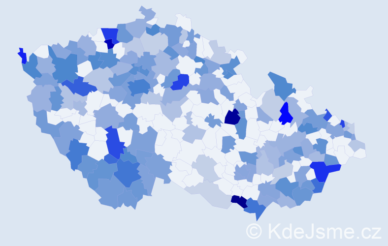 Jméno: 'Rosalie', počet výskytů 320 v celé ČR