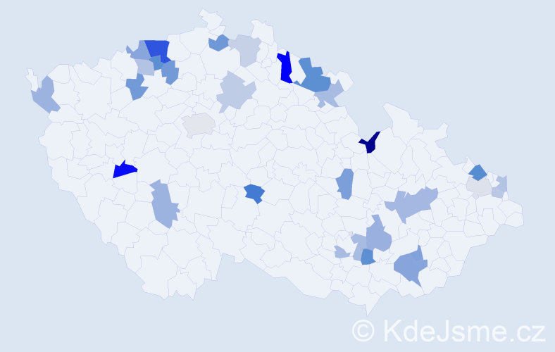 Jméno: 'Valburga', počet výskytů 41 v celé ČR