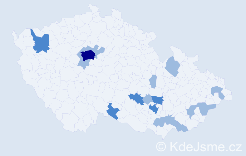 Jméno: 'Živa', počet výskytů 26 v celé ČR