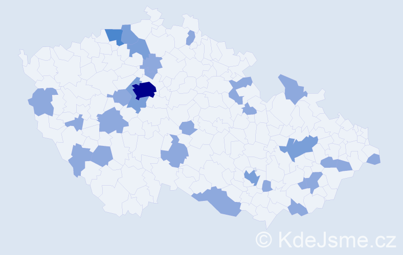 Jméno: 'Jan Josef', počet výskytů 43 v celé ČR
