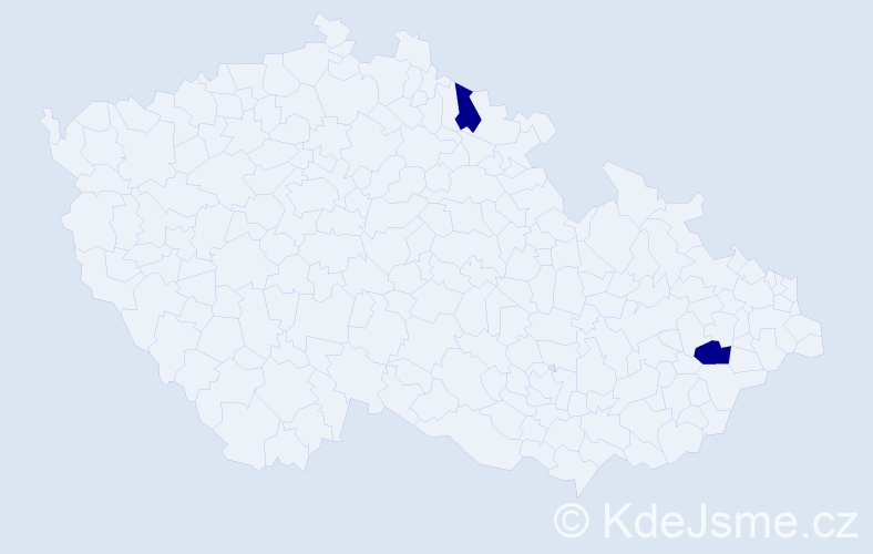 Jméno: 'Mirabel', počet výskytů 2 v celé ČR