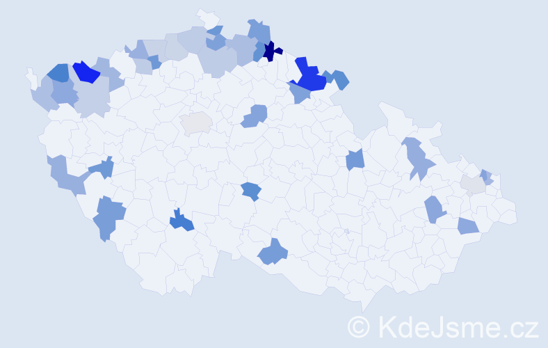 Jméno: 'Dietmar', počet výskytů 51 v celé ČR