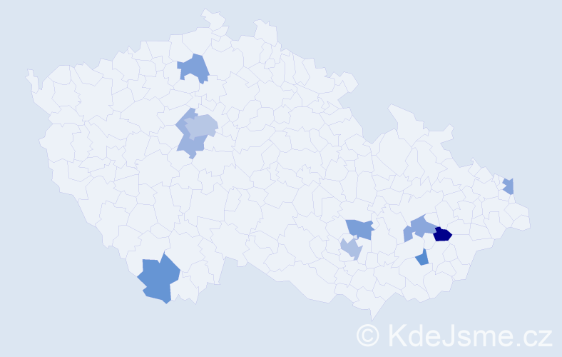 Jméno: 'Ariadna', počet výskytů 15 v celé ČR