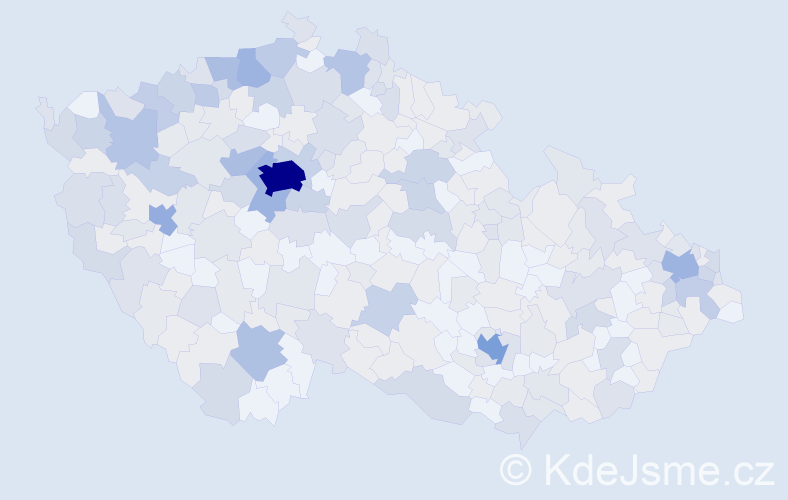 Jméno: 'Bartoloměj', počet výskytů 749 v celé ČR