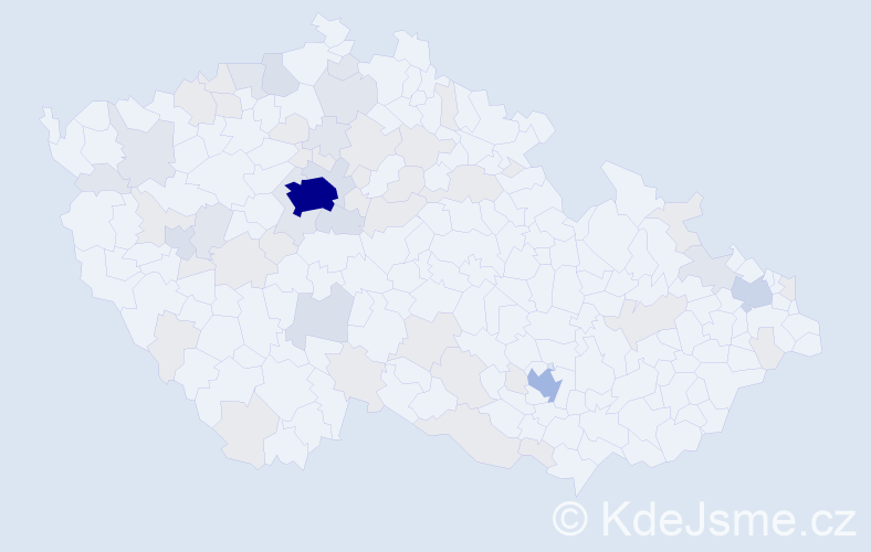 Jméno: 'Dina', počet výskytů 148 v celé ČR