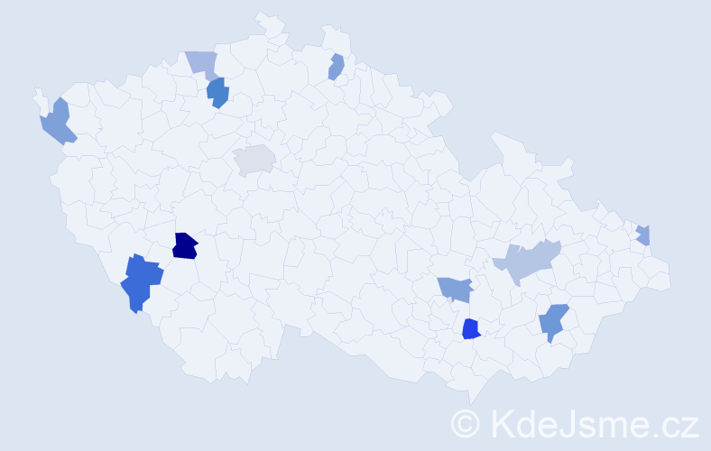 Jméno: 'Alexia', počet výskytů 14 v celé ČR