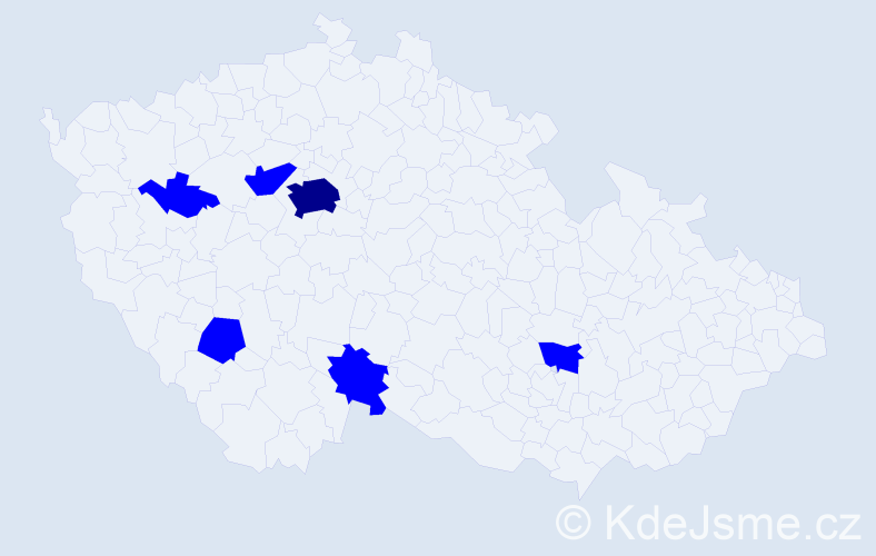 Jméno: 'Rosarie', počet výskytů 7 v celé ČR