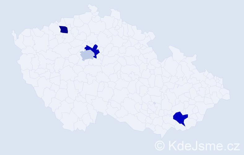 Jméno: 'Veronika Maria', počet výskytů 4 v celé ČR