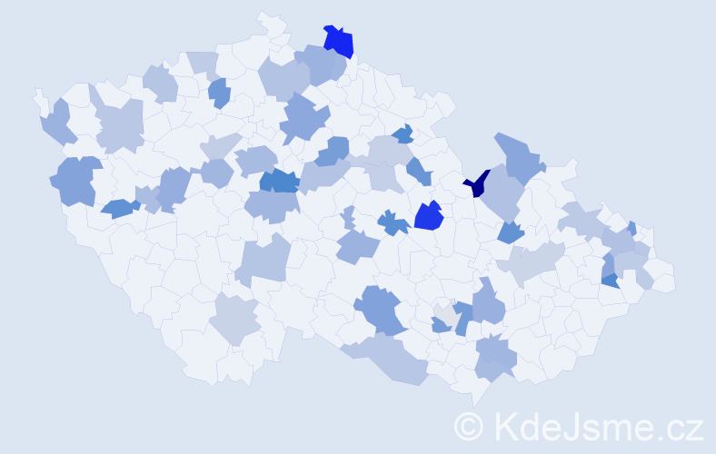 Jméno: 'Karolína Anna', počet výskytů 70 v celé ČR