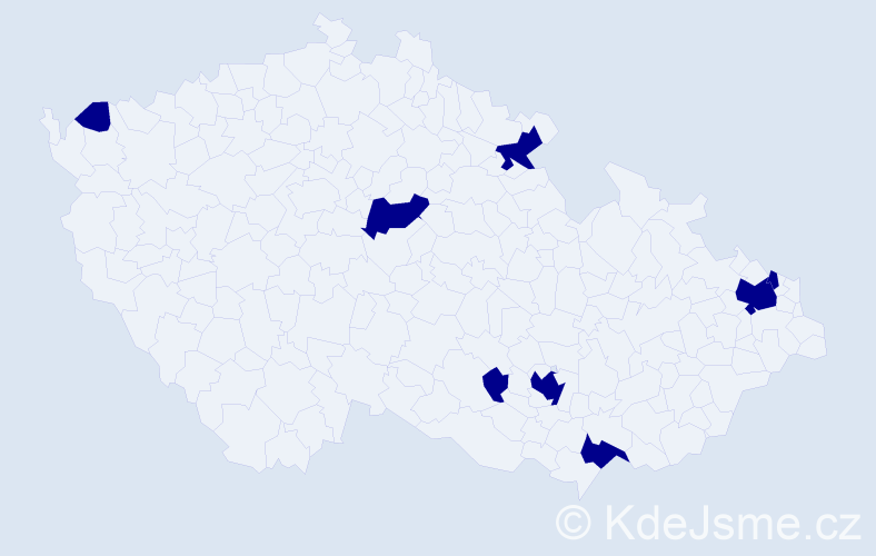 Jméno: 'Andela', počet výskytů 8 v celé ČR