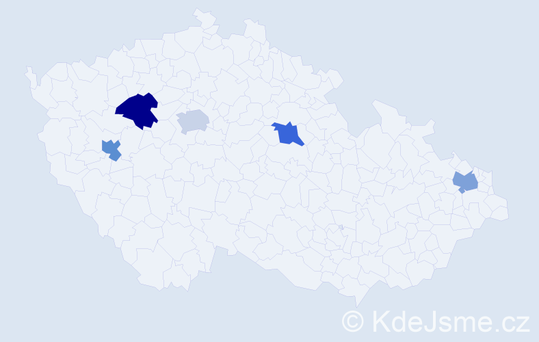 Jméno: 'Van Duoc', počet výskytů 5 v celé ČR