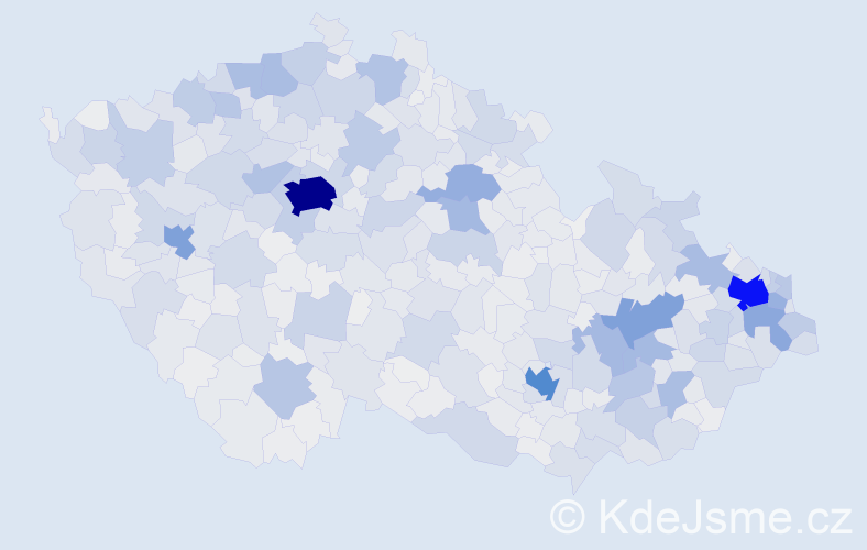 Jméno: 'Danuše', počet výskytů 16351 v celé ČR