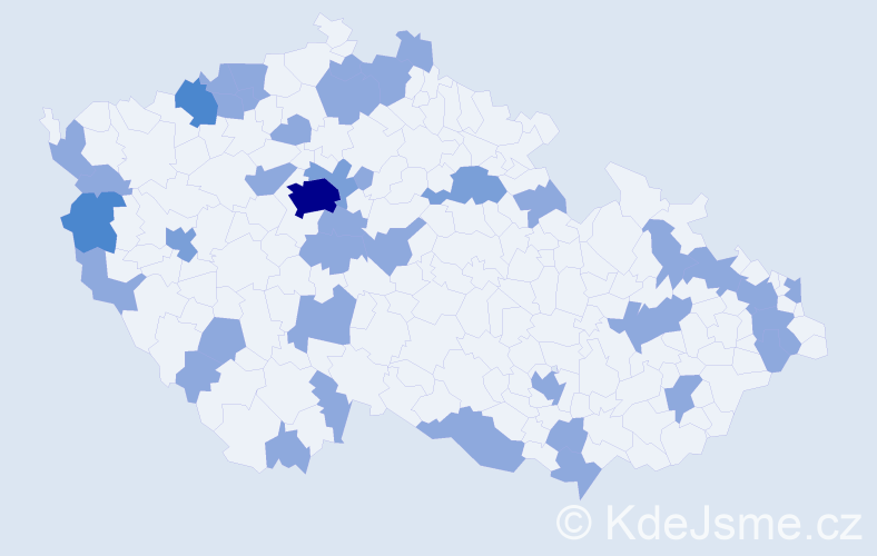 Jméno: 'Antonina', počet výskytů 54 v celé ČR