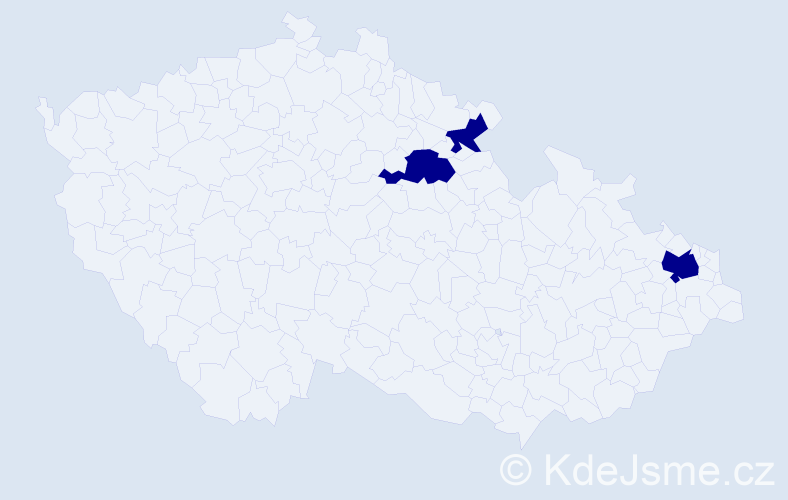 Jméno: 'Nikolas Rudolf', počet výskytů 3 v celé ČR
