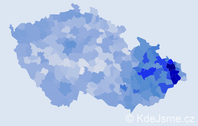 Jméno: 'Karla', počet výskytů 7464 v celé ČR