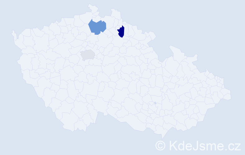Jméno: 'Jagoda', počet výskytů 3 v celé ČR