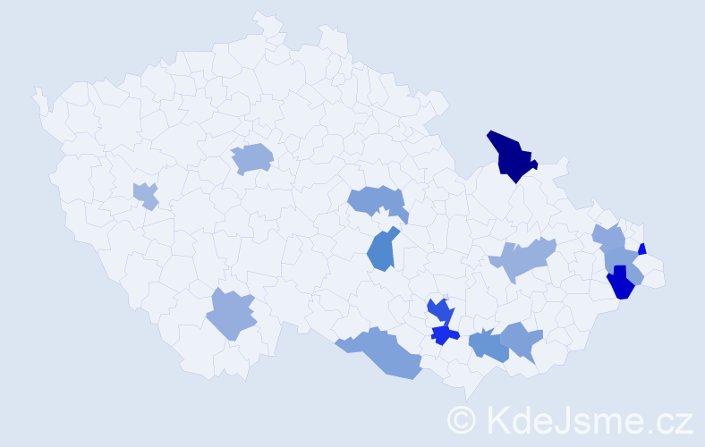Jméno: 'Alessia', počet výskytů 29 v celé ČR