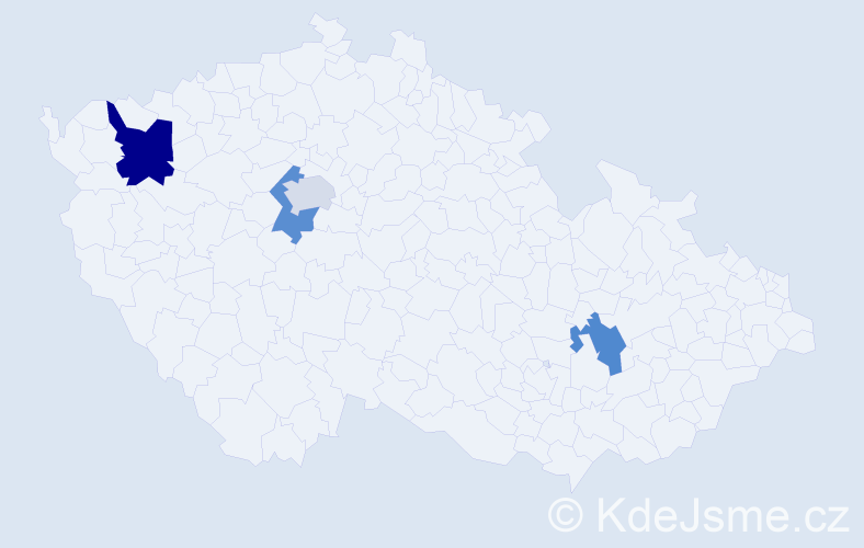 Jméno: 'Sveta', počet výskytů 5 v celé ČR