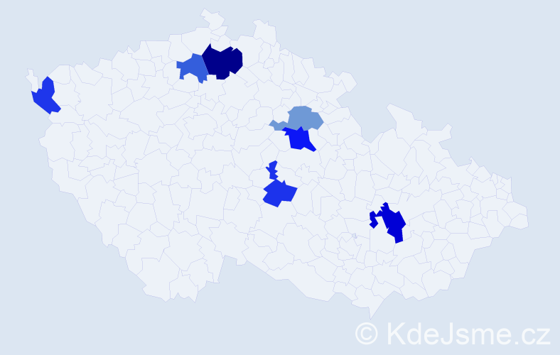 Jméno: 'Tuvshinbayar', počet výskytů 10 v celé ČR
