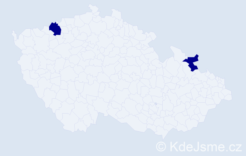 Jméno: 'Emilly Anna', počet výskytů 2 v celé ČR