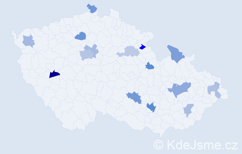 Jméno: 'Amos', počet výskytů 31 v celé ČR
