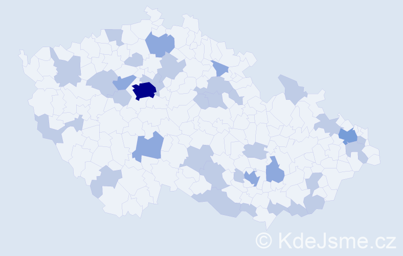 Jméno: 'Jana Marie', počet výskytů 53 v celé ČR