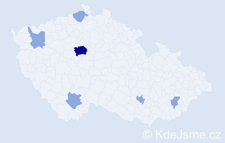 Jméno: 'Olessya', počet výskytů 10 v celé ČR