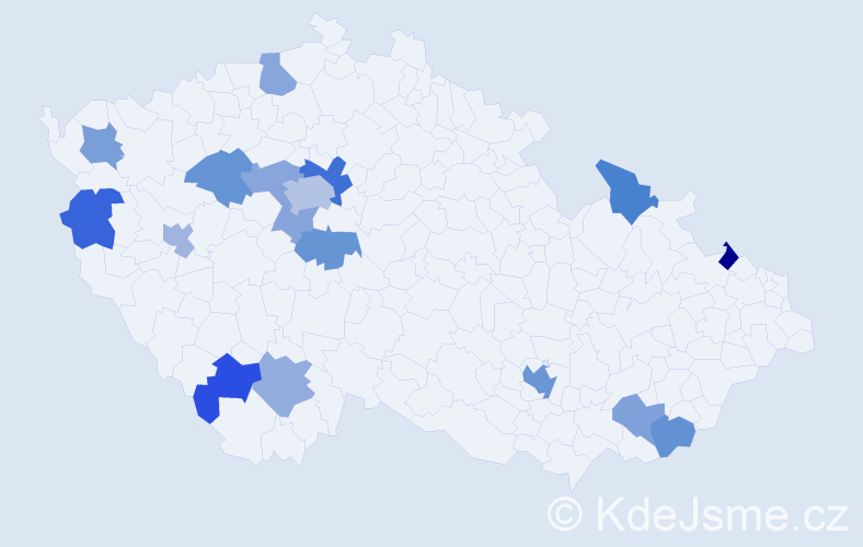 Jméno: 'Sabine', počet výskytů 24 v celé ČR