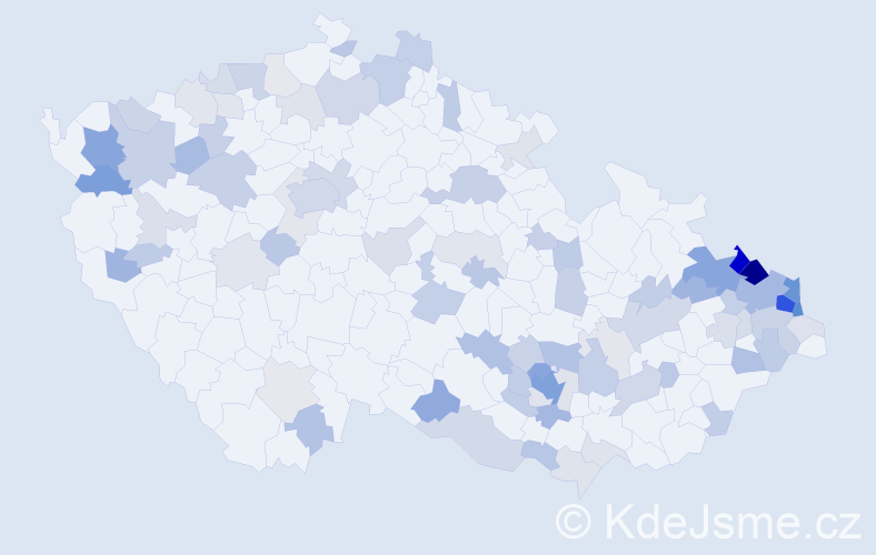 Jméno: 'Osvald', počet výskytů 233 v celé ČR