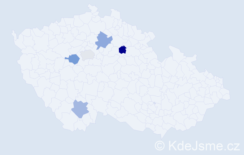 Jméno: 'Zdeňko', počet výskytů 5 v celé ČR