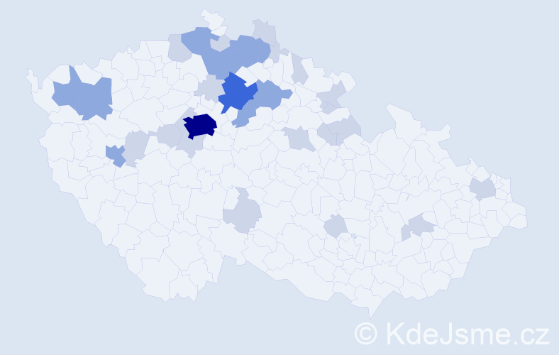 Jméno: 'Jasněna', počet výskytů 58 v celé ČR