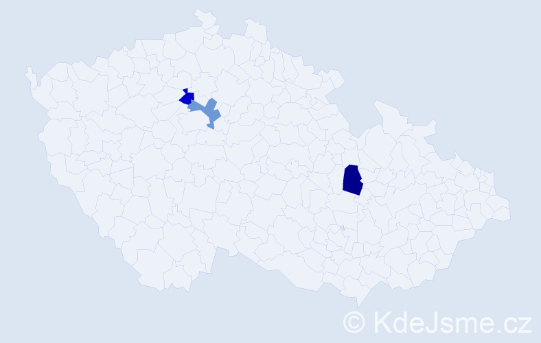 Jméno: 'Tadeáš Samuel', počet výskytů 3 v celé ČR