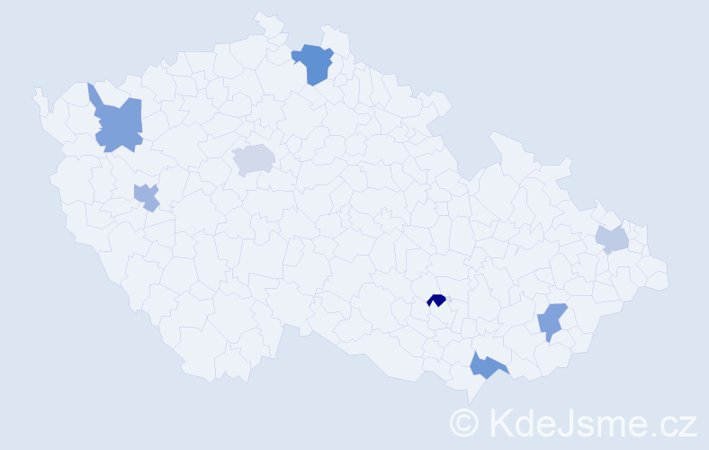 Jméno: 'Jan Gabriel', počet výskytů 10 v celé ČR