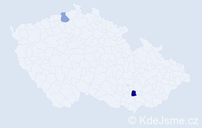 Jméno: 'Ljuboš', počet výskytů 2 v celé ČR