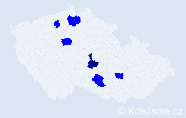 Jméno: 'Oyunjargal', počet výskytů 7 v celé ČR