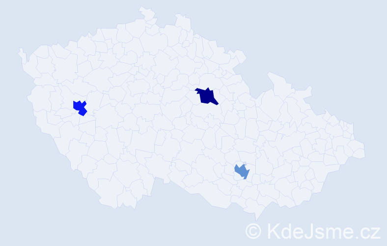 Jméno: 'Iker', počet výskytů 3 v celé ČR