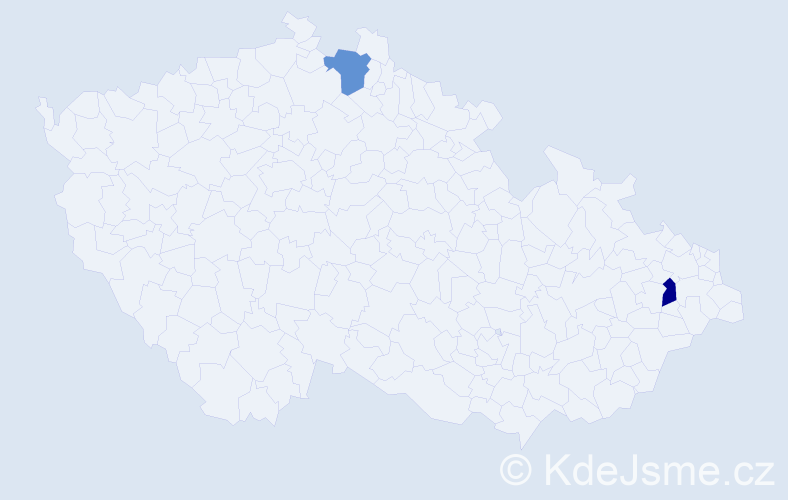 Jméno: 'John Frederick', počet výskytů 2 v celé ČR