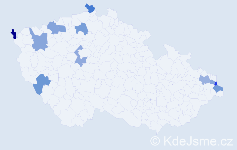 Jméno: 'Ignac', počet výskytů 13 v celé ČR
