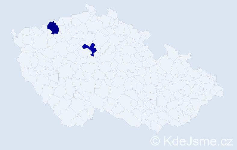 Jméno: 'Niku', počet výskytů 2 v celé ČR