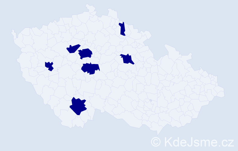 Jméno: 'Lutobor', počet výskytů 7 v celé ČR