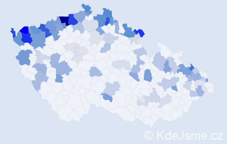 Jméno: 'Hannelore', počet výskytů 225 v celé ČR