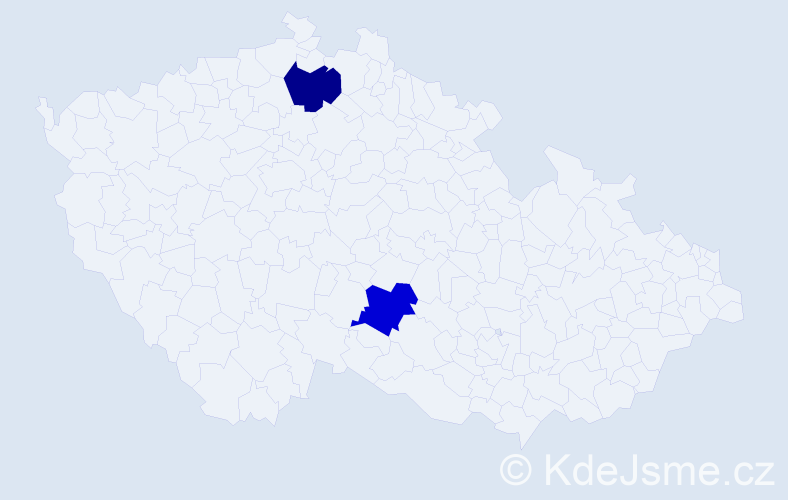 Jméno: 'Ankhtsetseg', počet výskytů 2 v celé ČR