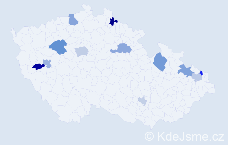 Jméno: 'Mai Anh', počet výskytů 14 v celé ČR